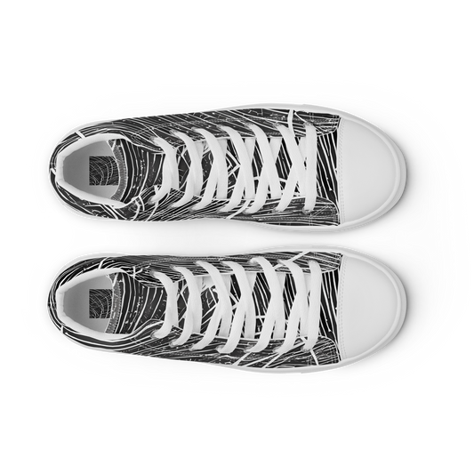 Men's High Top Canvas Shoes - Silver Echo