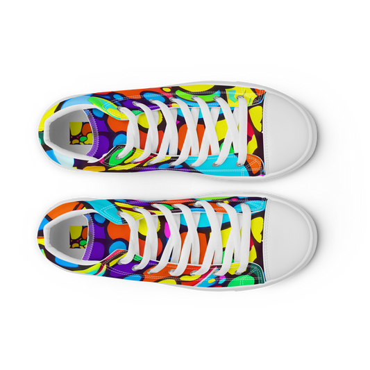 Women's High Top Canvas Shoes - Chromadoodle Junction