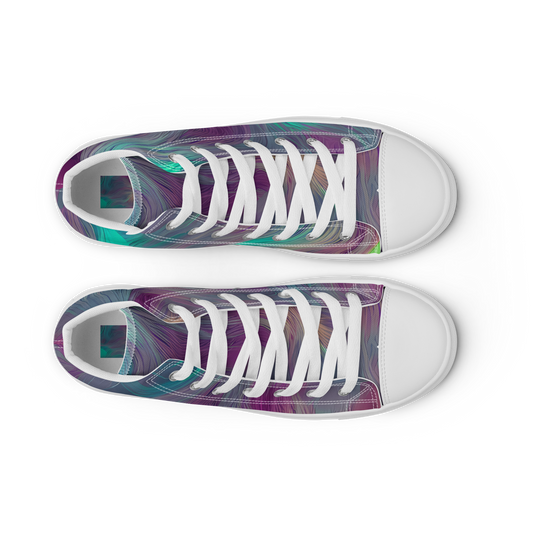 Men's High Top Canvas Shoes - Surreal Tresses