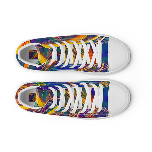 Women's High Top Canvas Shoes - Luminous Whirl