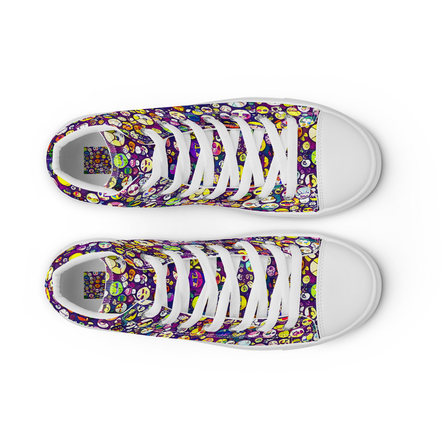 Women's High Top Canvas Shoes - Mosaic Moods