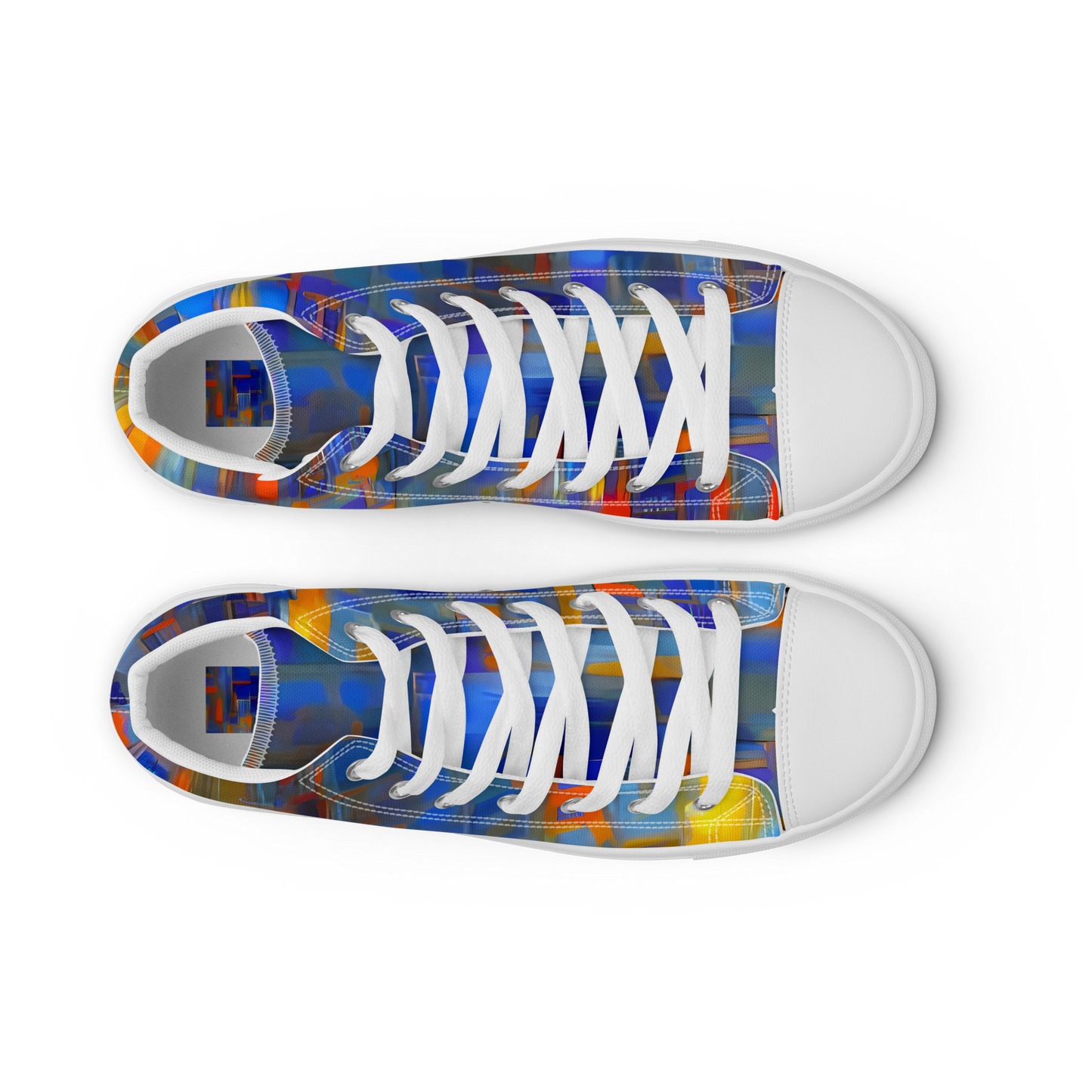 Men's High Top Canvas Shoes - Neoplastique Flow