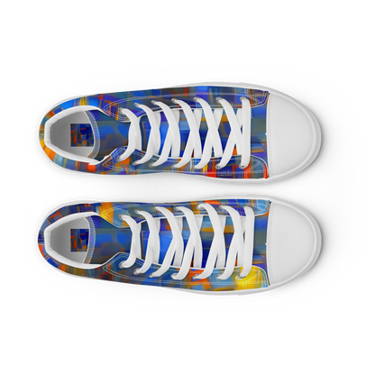 Men's High Top Canvas Shoes - Neoplastique Flow