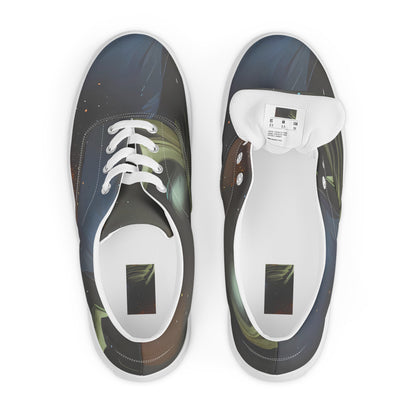 Men's Lace-Up Canvas Shoes - Ethereal Echoes