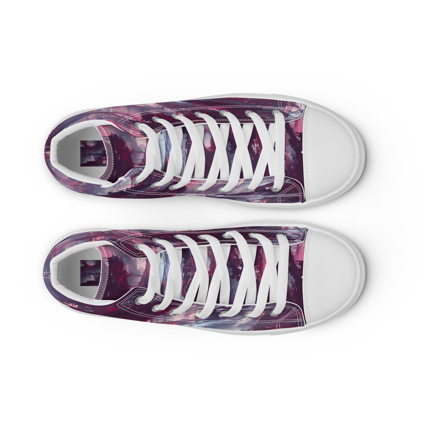 Women's High Top Canvas Shoes - Twilight Fortresses