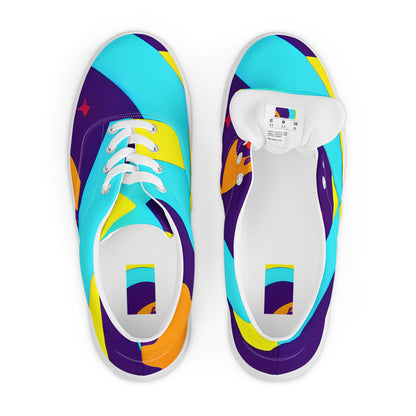 Men's Lace-Up Canvas Shoes - Gerace Geometry