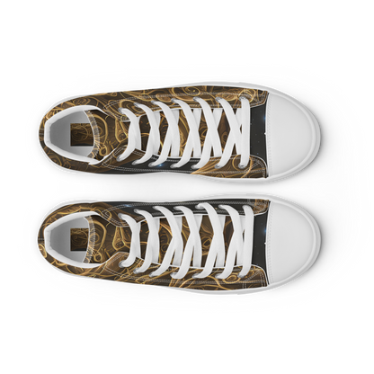Women's High Top Canvas Shoes - Gilded Reverie