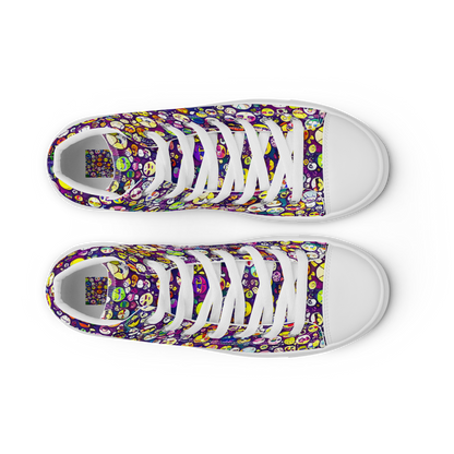 Men's High Top Canvas Shoes - Mosaic Moods