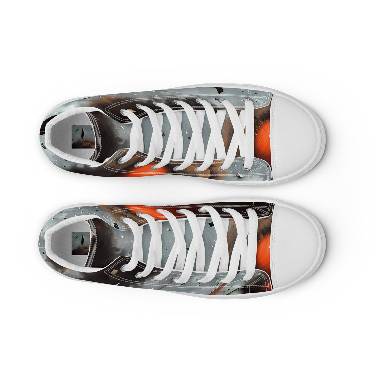 Men's High Top Canvas Shoes - Celestial Collision