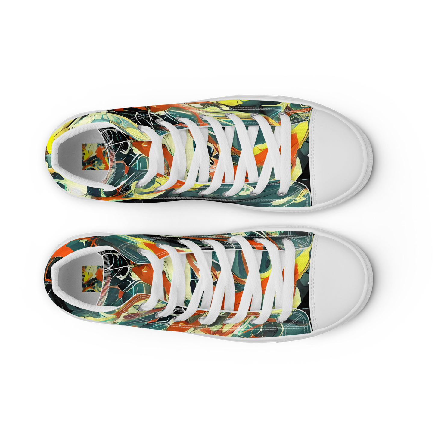 Women's High Top Canvas Shoes - Fluid Firestorm