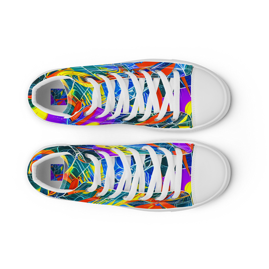 Women's High Top Canvas Shoes - Arkhipov Waves