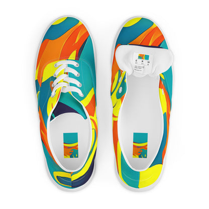 Women's Lace-Up Canvas Shoes - Mythic Maelstrom