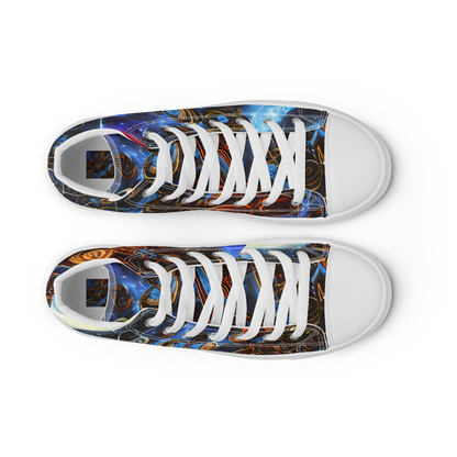 Men's High Top Canvas Shoes - Pimenov's Cosmos