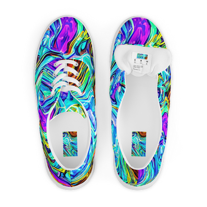 Men's Lace-Up Canvas Shoes - Mystic Iridescence