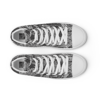 Women's High Top Canvas Shoes - Shadow Reverie