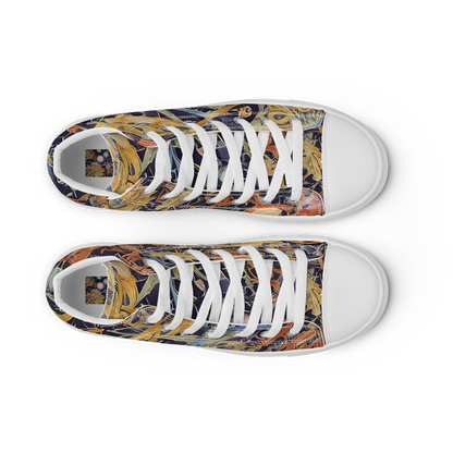 Men's High Top Canvas Shoes - Quantum Symmetry