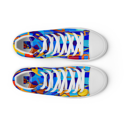 Women's High Top Canvas Shoes - Radiant Labyrinth