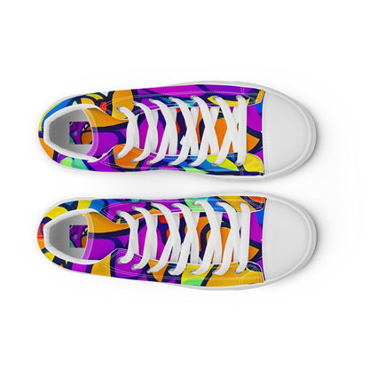 Women's High Top Canvas Shoes - Kaleido Fish