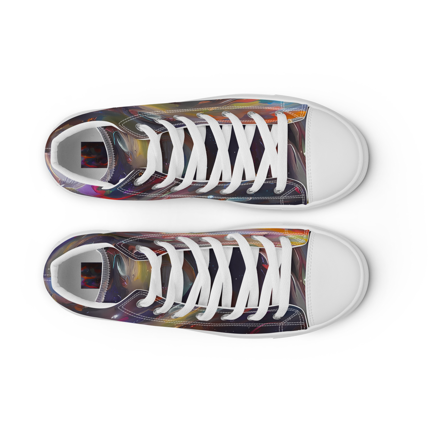 Women's High Top Canvas Shoes - Chromatic Flux
