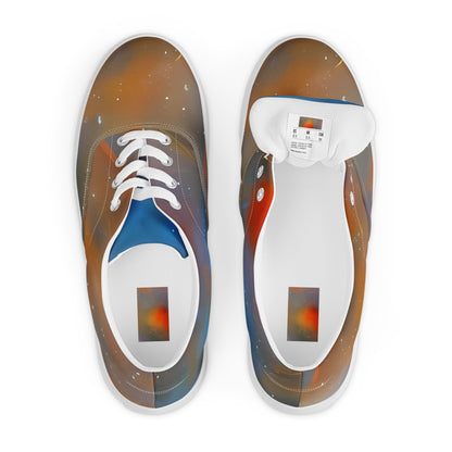 Women's Lace-Up Canvas Shoes - Inferno Ballet