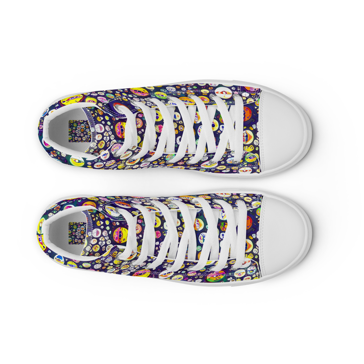 Men's High Top Canvas Shoes - Whimsical Eyescape