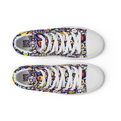 Men's High Top Canvas Shoes - Whimsical Eyescape
