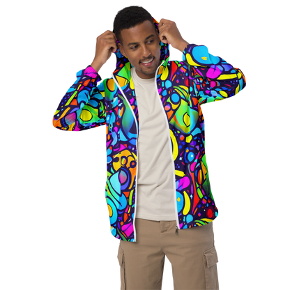 Men's Windbreaker - Neon Graffscape