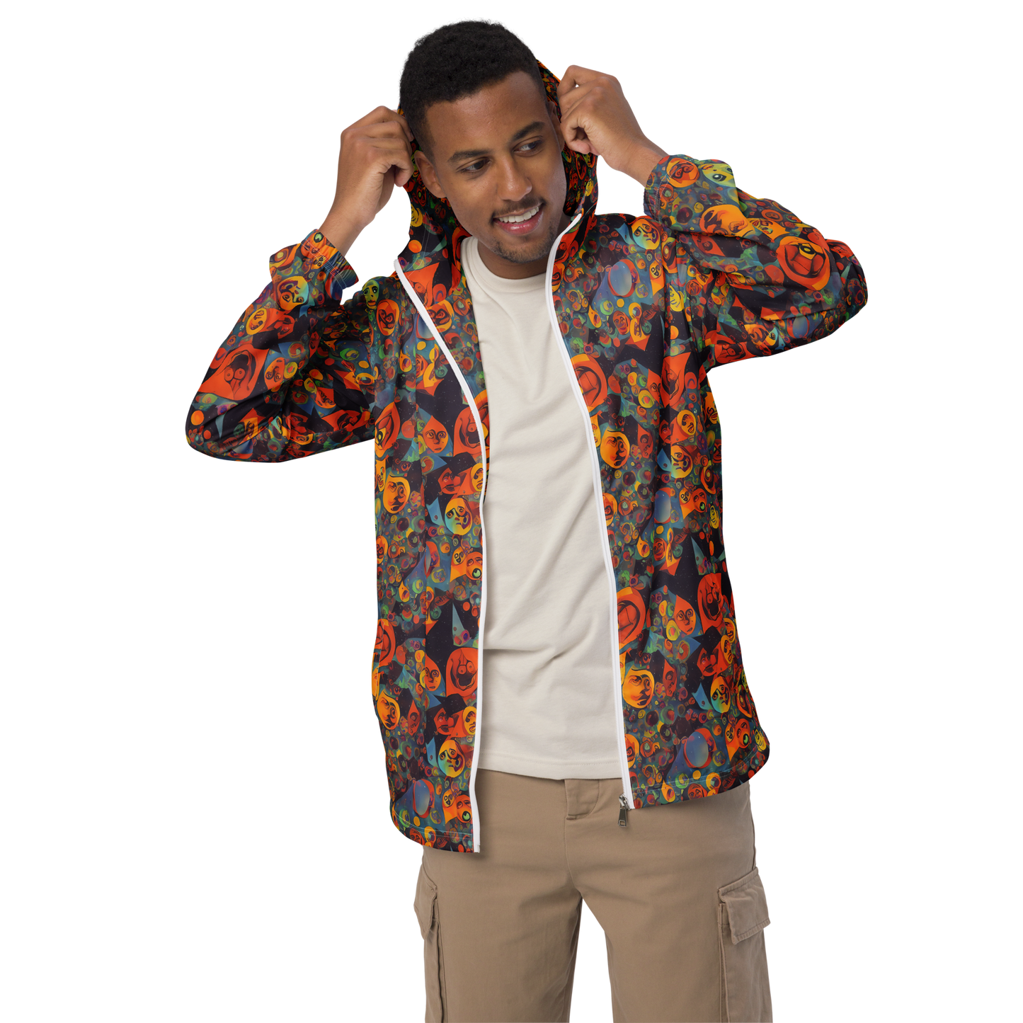 Men's Windbreaker - Galactic Faces