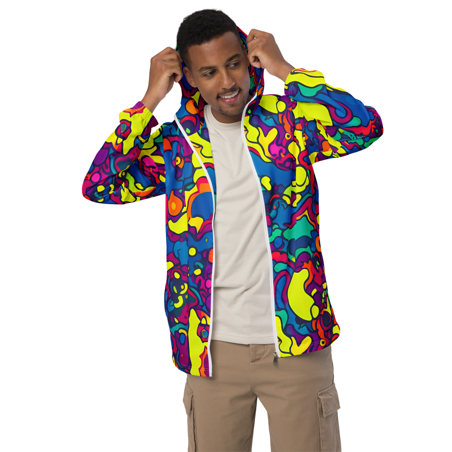 Men's Windbreaker - Colorful Chaos