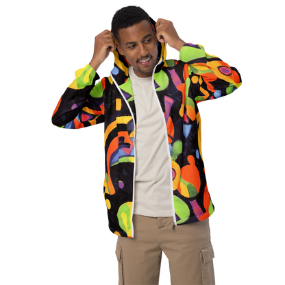Men's Windbreaker - Neon Symphony
