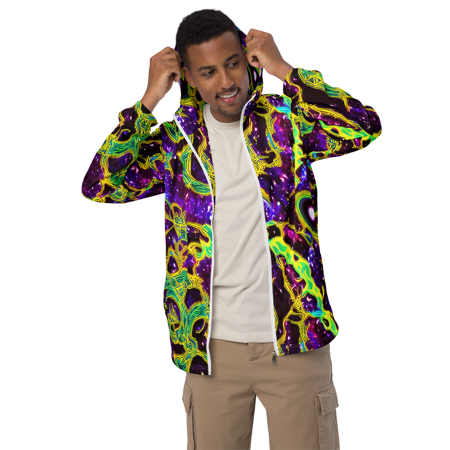 Men's Windbreaker - Galactic Web