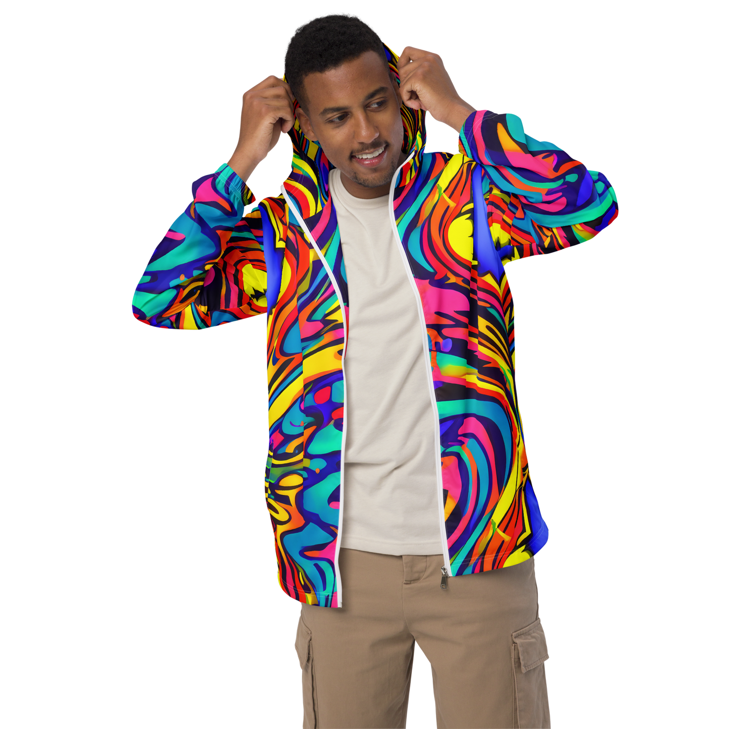 Men's Windbreaker - Electric Ecstasy