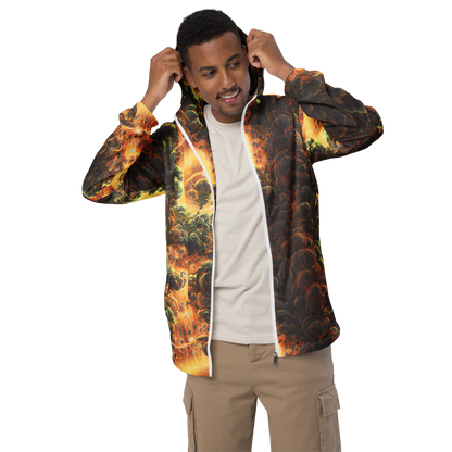 Men's Windbreaker - Volcanic Cascade