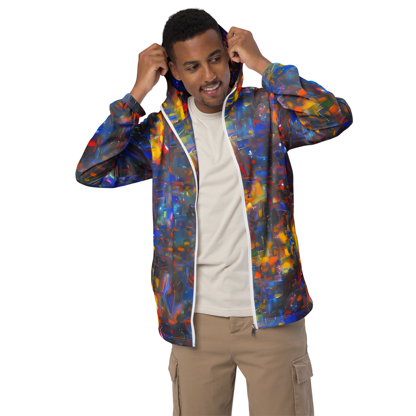 Men's Windbreaker - Abstract Conflux