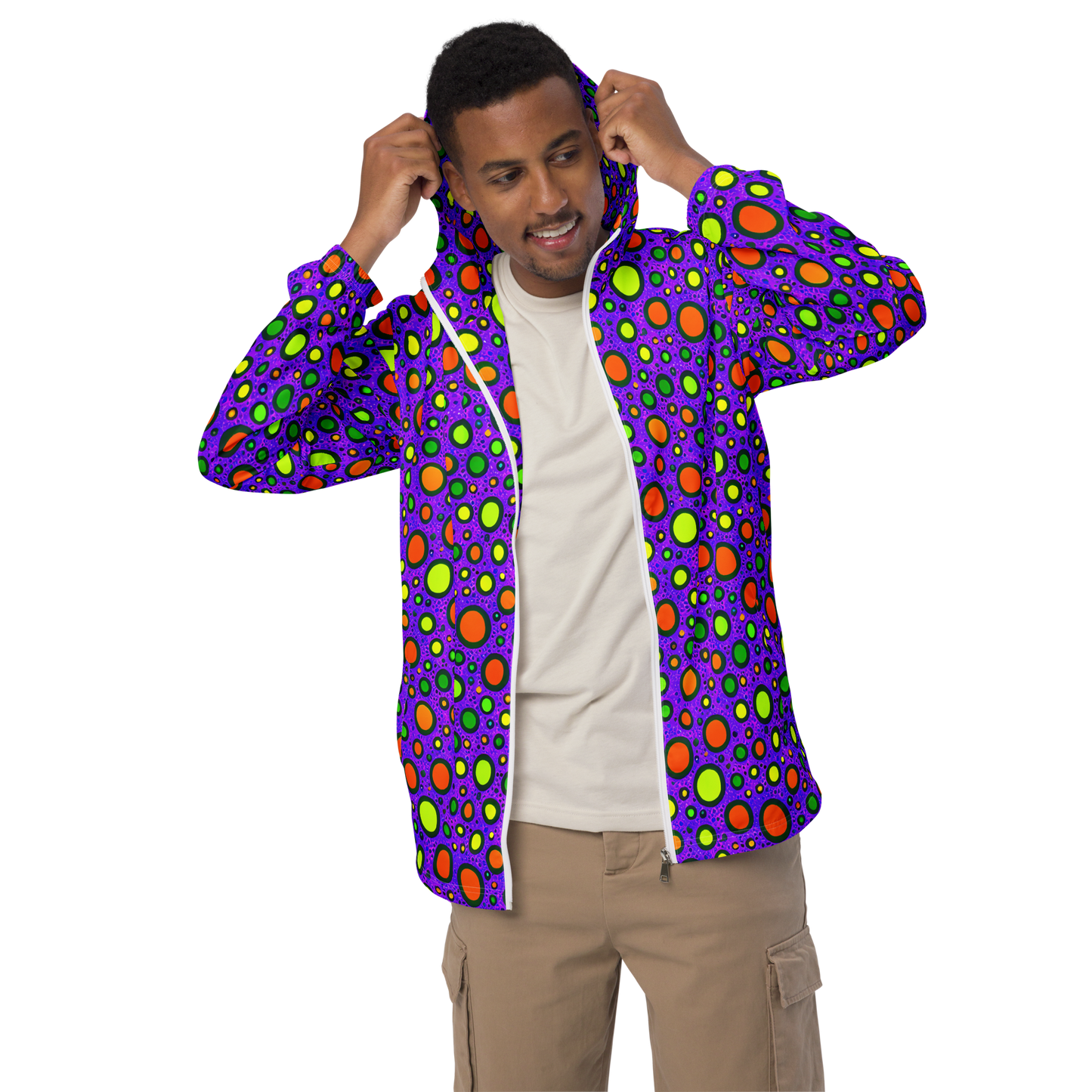 Men's Windbreaker - Luminous Bubbles