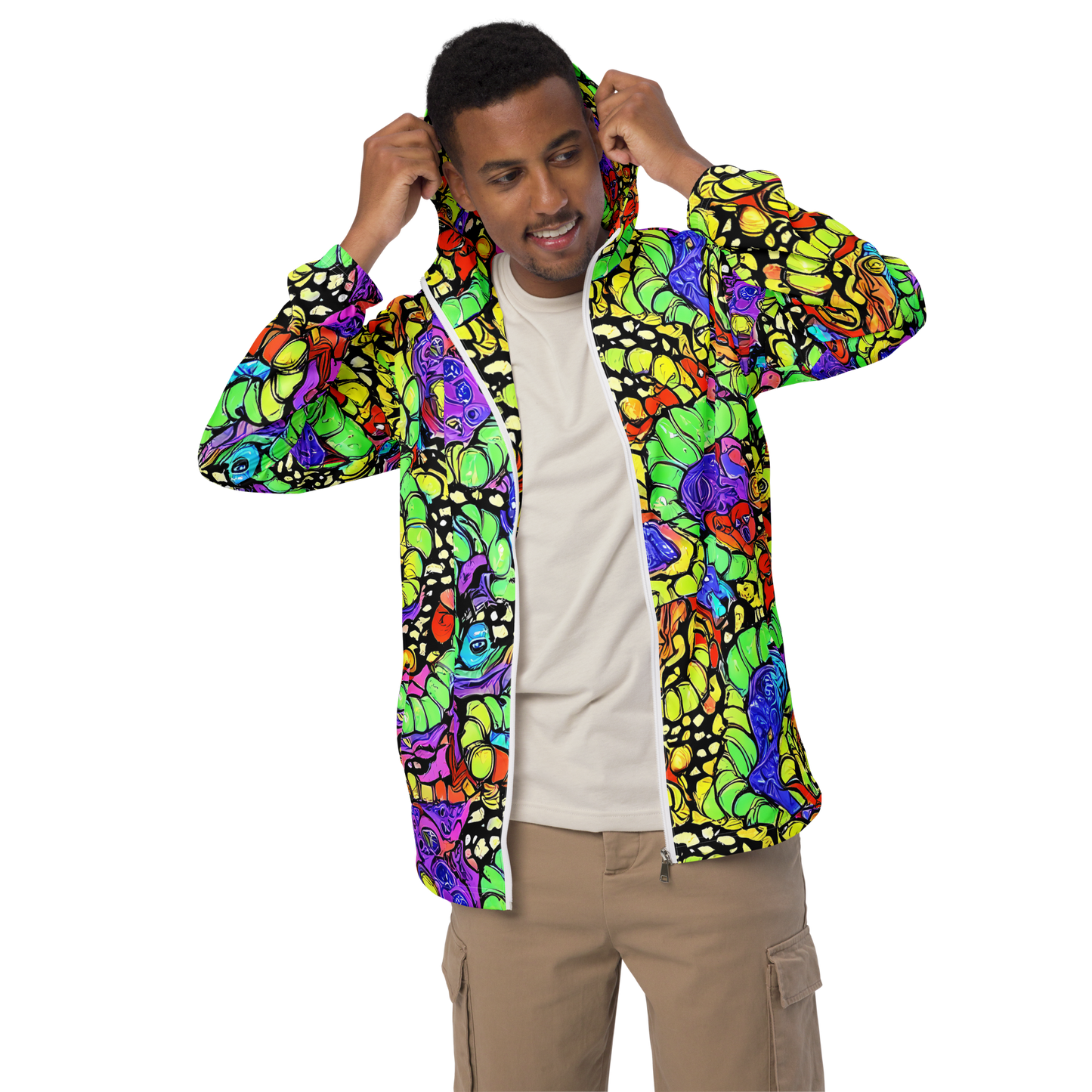 Men's Windbreaker - Frostwork Fantasy