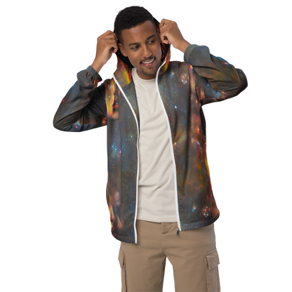 Men's Windbreaker - Gilded Galaxies