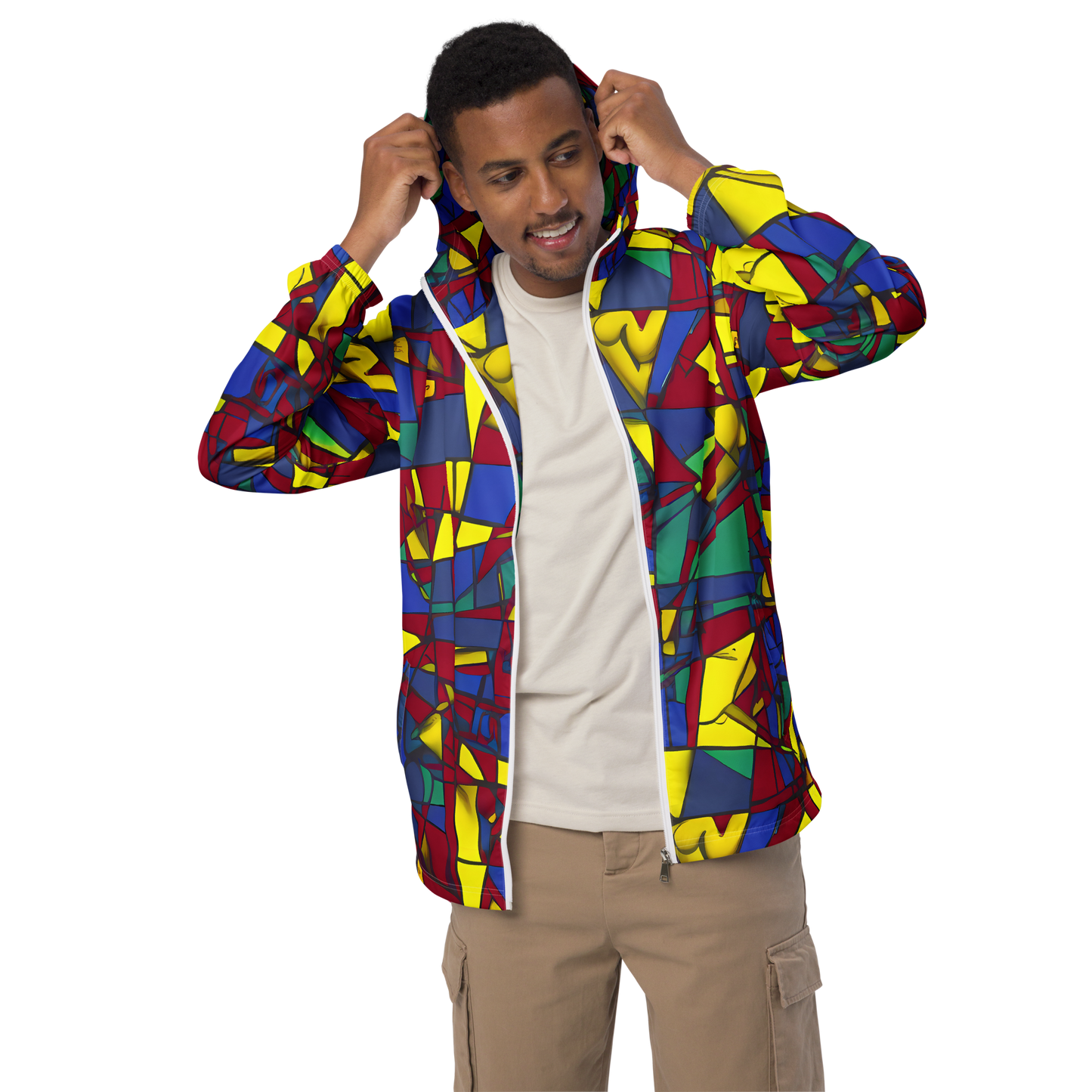 Men's Windbreaker - Vibrant Vexation