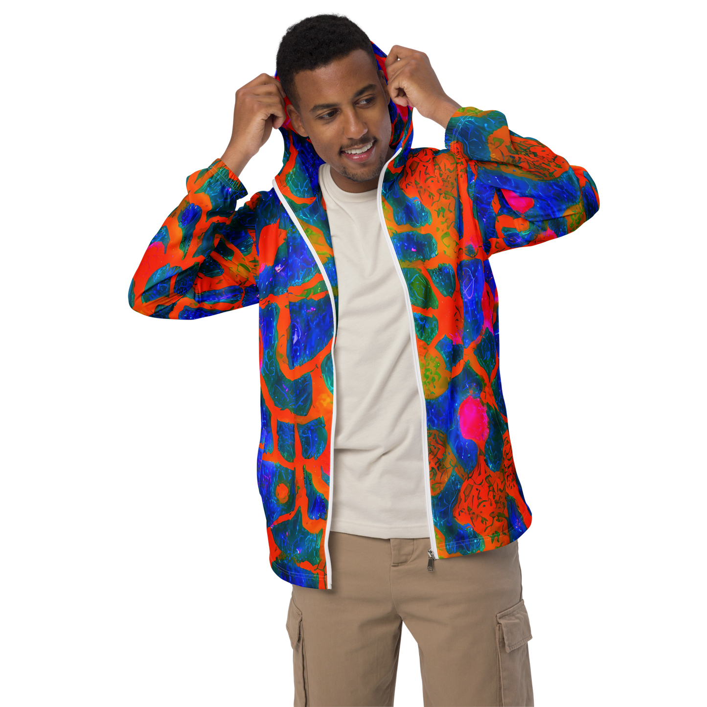 Men's Windbreaker - Vibrant Mosaic