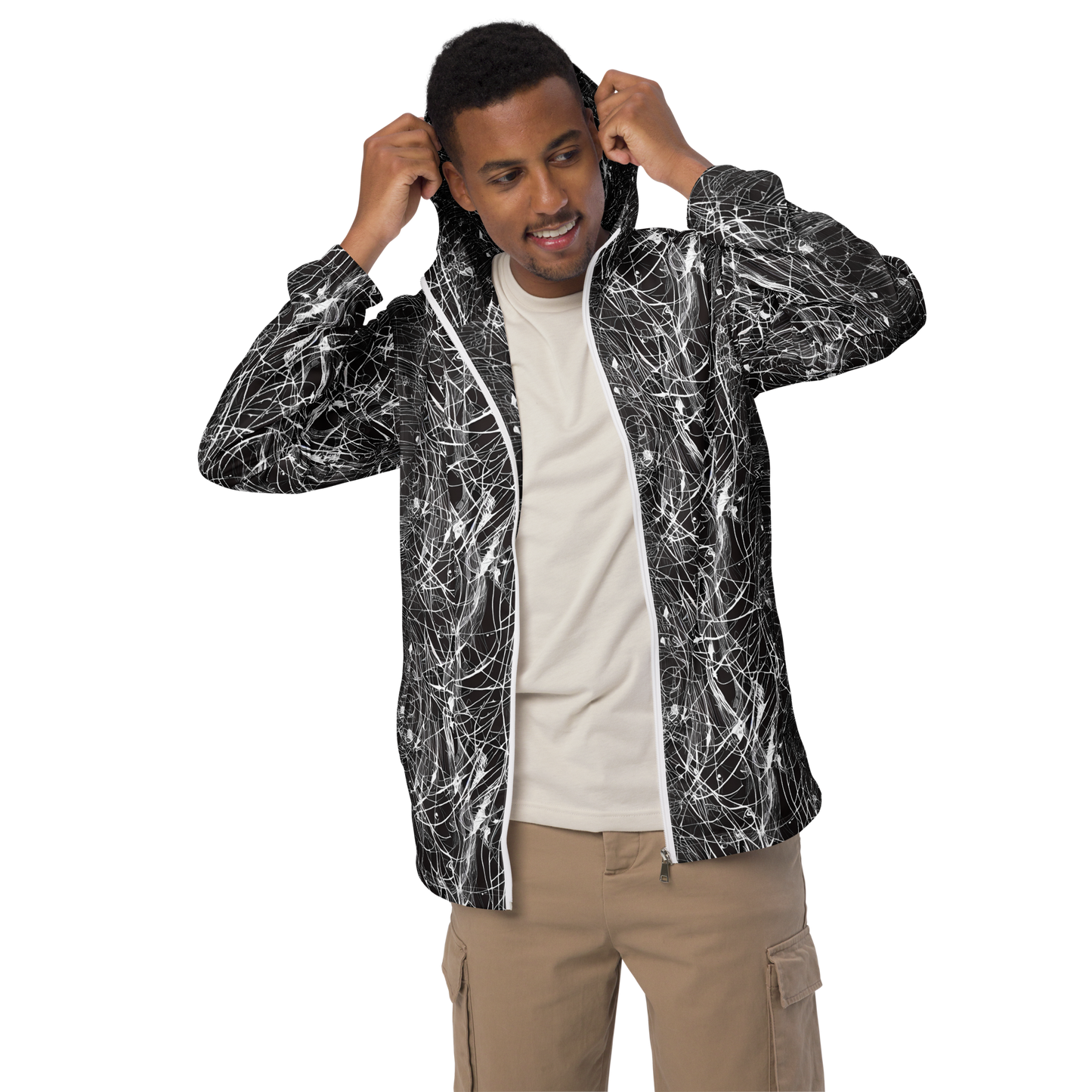 Men's Windbreaker - Cyber Lattice