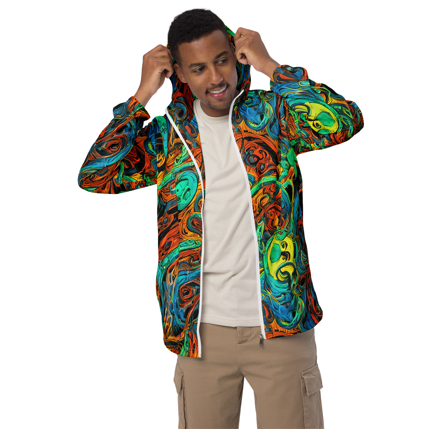 Men's Windbreaker - Flaming Mirage