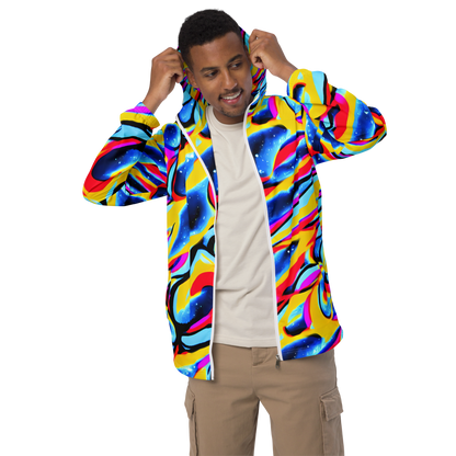 Men's Windbreaker - Electric Dreamscape