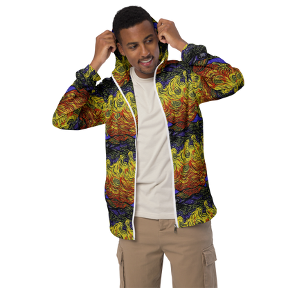 Men's Windbreaker - Dancing Solar Flare