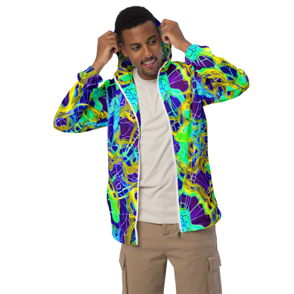 Men's Windbreaker - Neon Jungle Rhapsody