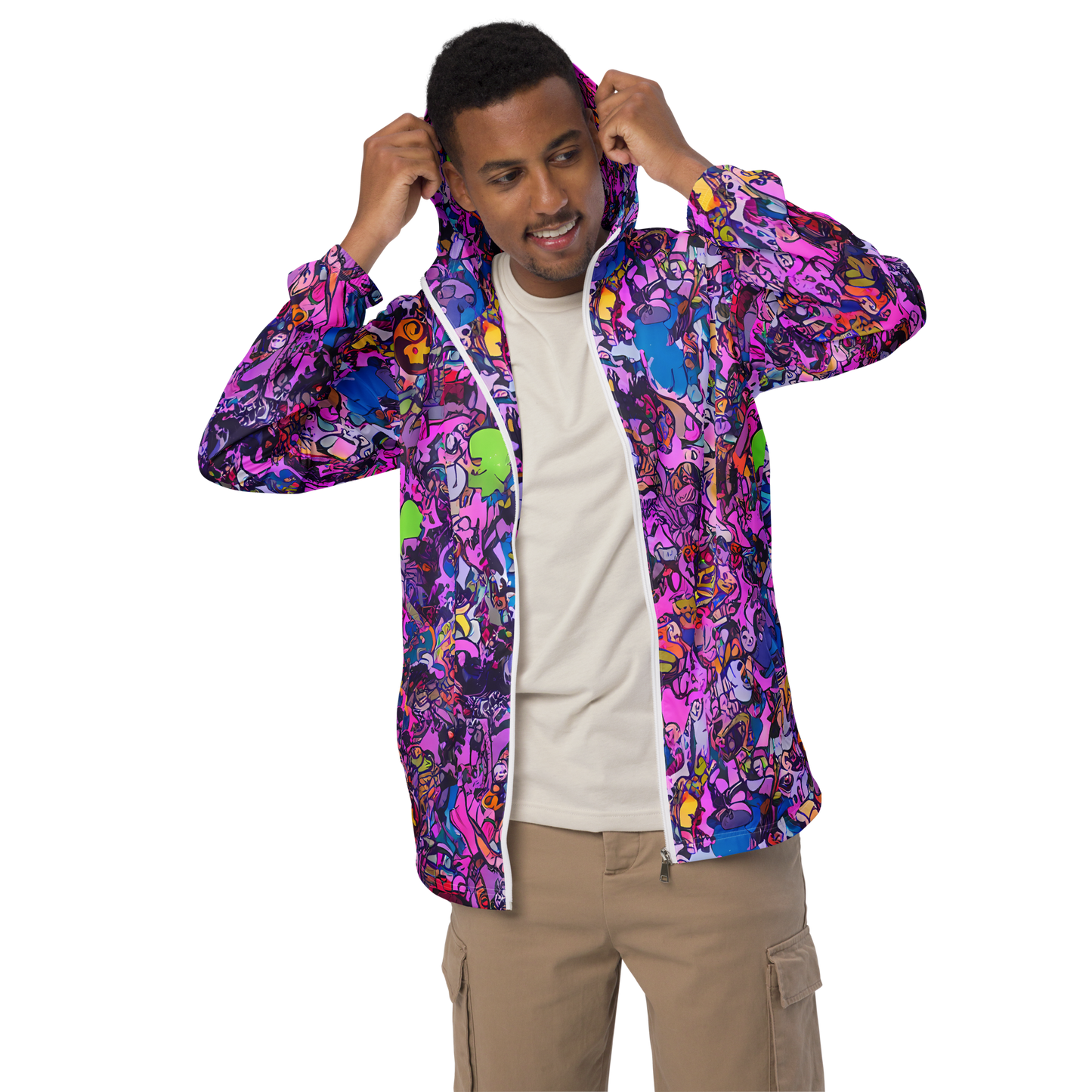 Men's Windbreaker - Chromatic Frenzy