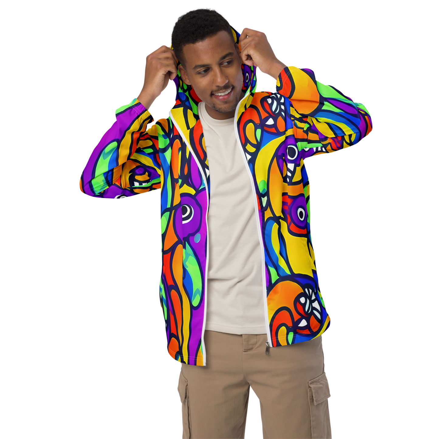 Men's Windbreaker - Kaleido Fish