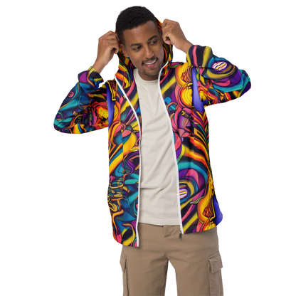 Men's Windbreaker - Pre-Raphaelite Wave