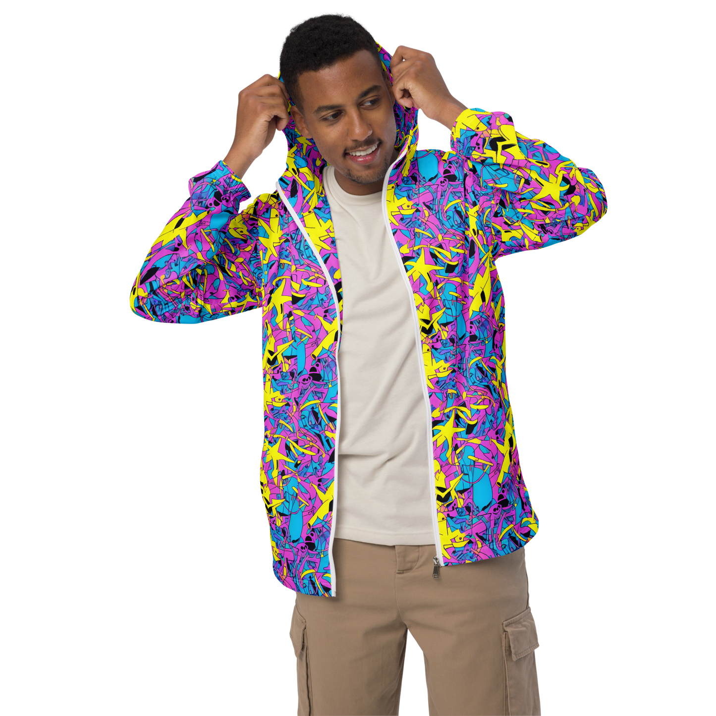 Men's Windbreaker - Neon Jive