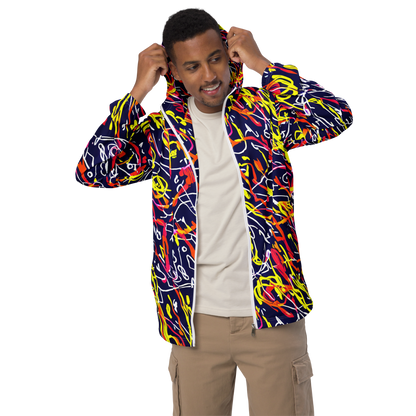 Men's Windbreaker - Neon Currents