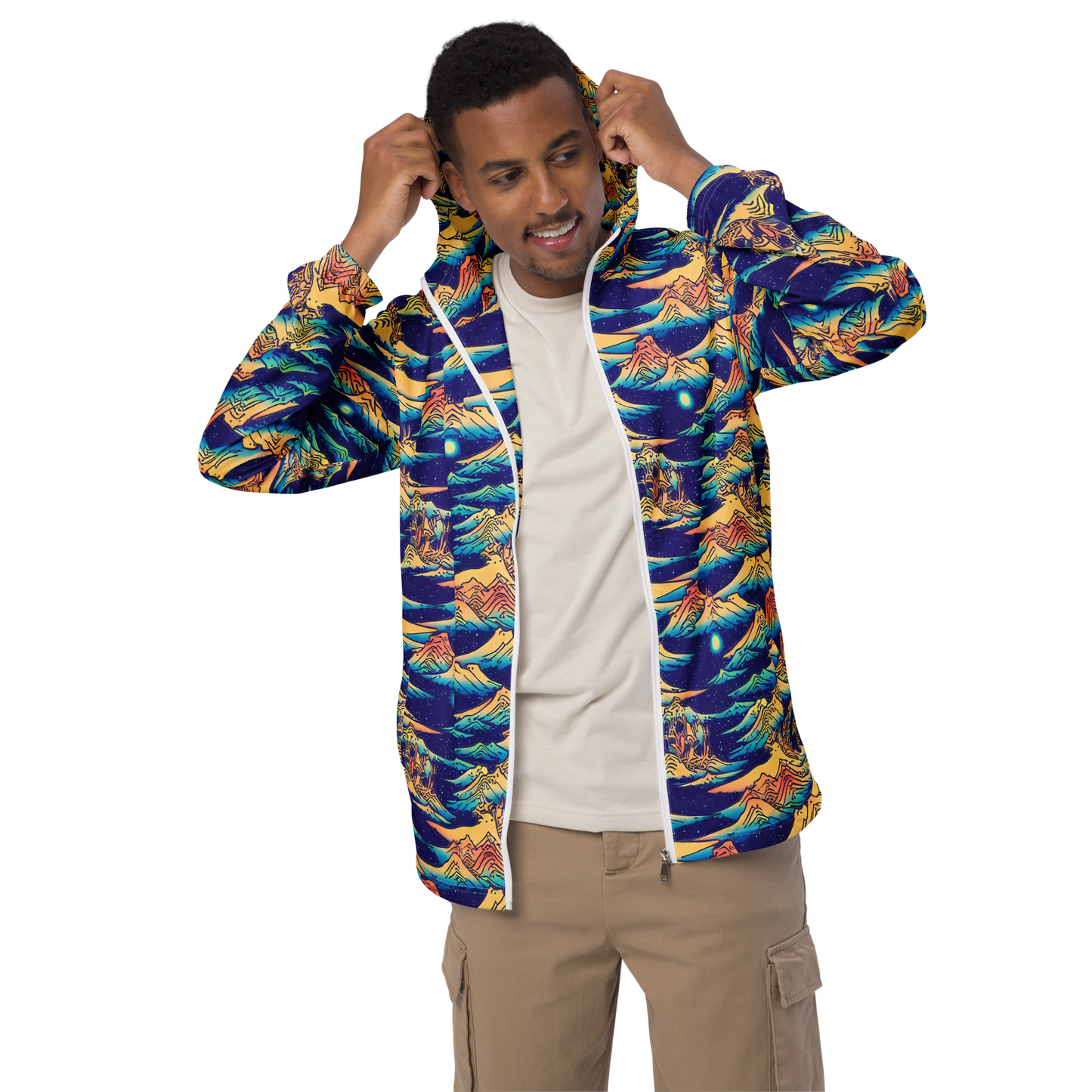 Men's Windbreaker - Mystical Mountain Mirage